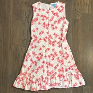 Draper James Pink Floral Back Zip Dress, Size 4